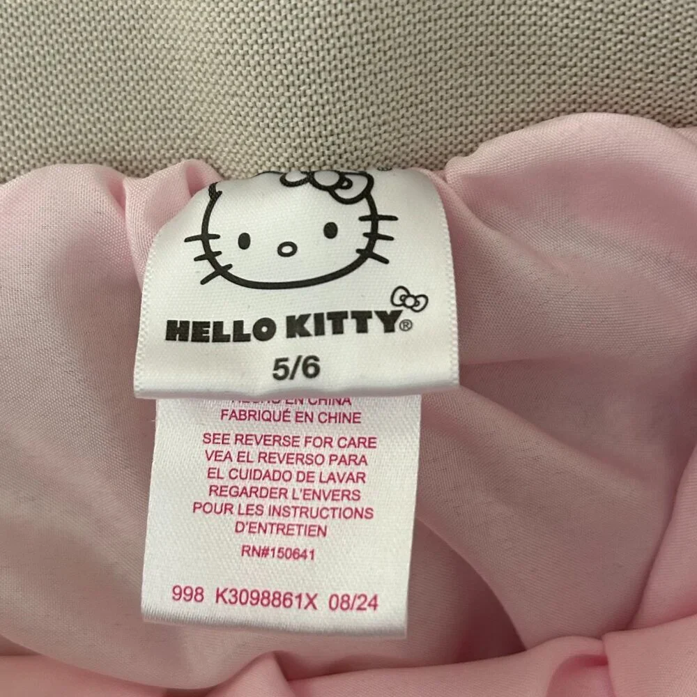 Hello Kitty Girls Size 5 Size 6 Fleece Sweatshirt Matching Sequin Skirt Outfit